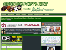 Tablet Screenshot of greenesports.net